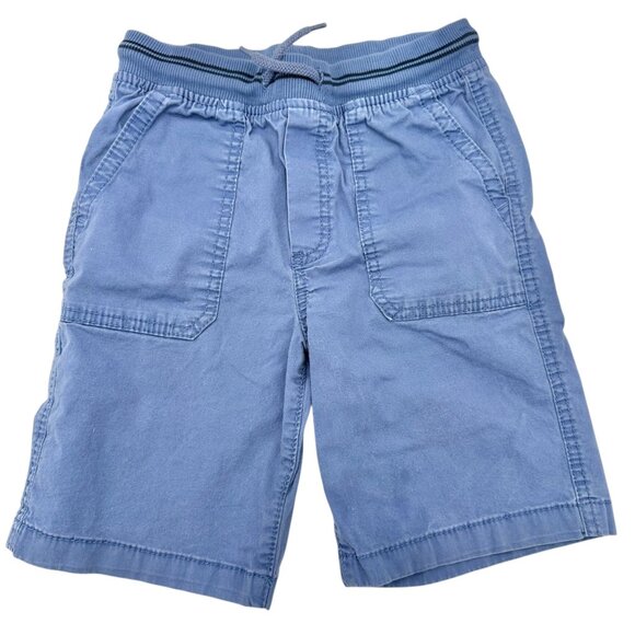 OshKosh Boys Shorts 2-Pack Size 7/7A Tan and Blue Elastic Waistband Drawstring - Picture 4 of 8